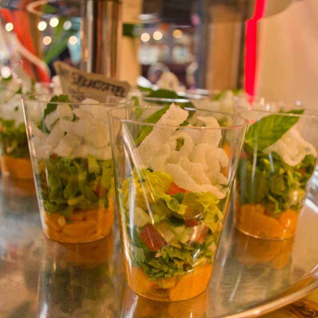 a group of glass bottles on a table
