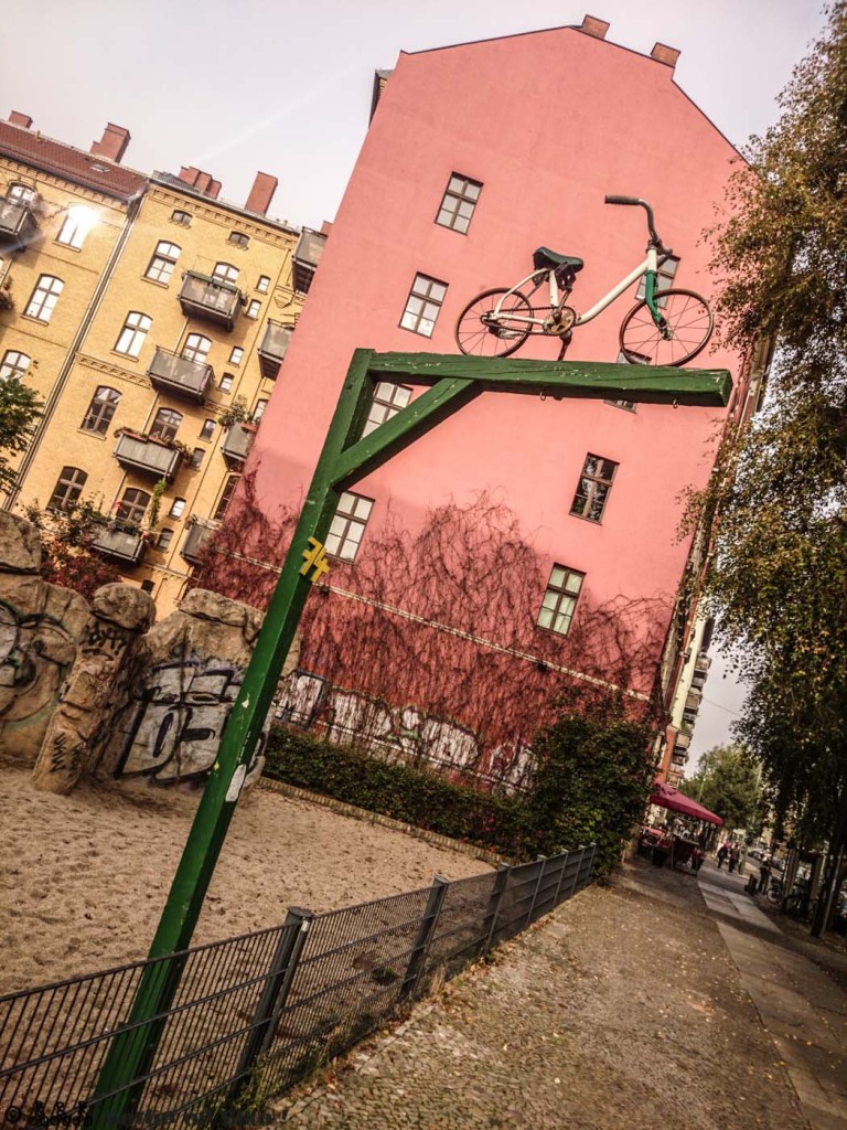 Not art per se, but this bike on a gallows left me a bit confused