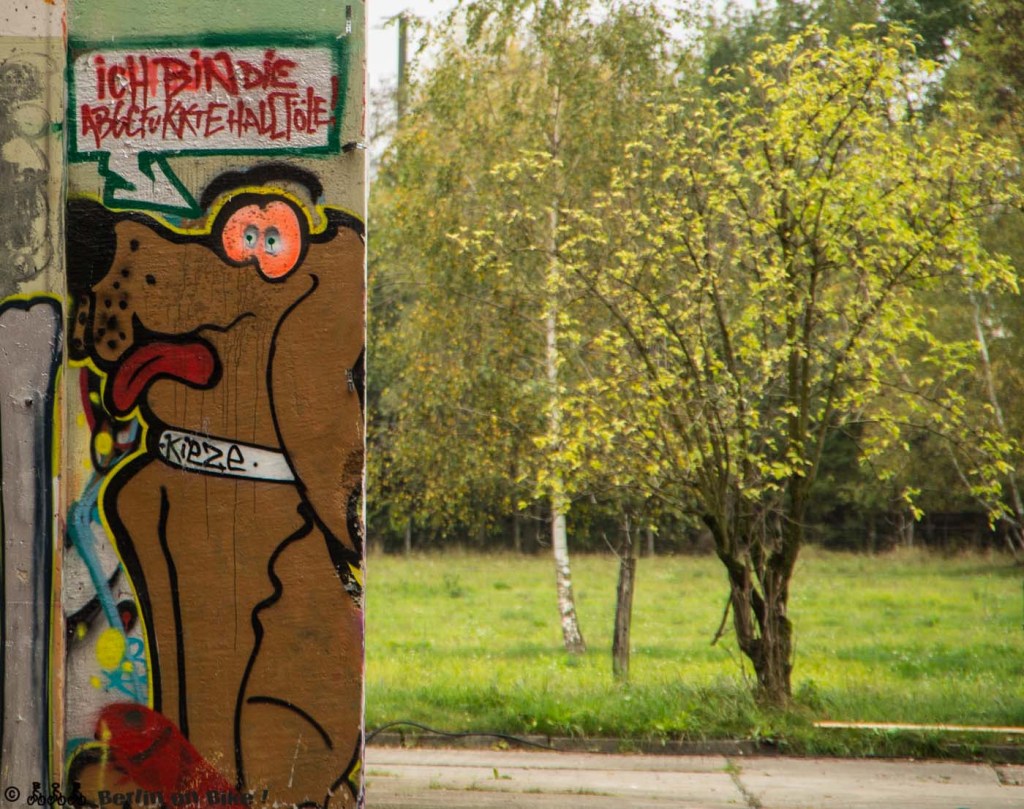 graffiti on a wall in a park