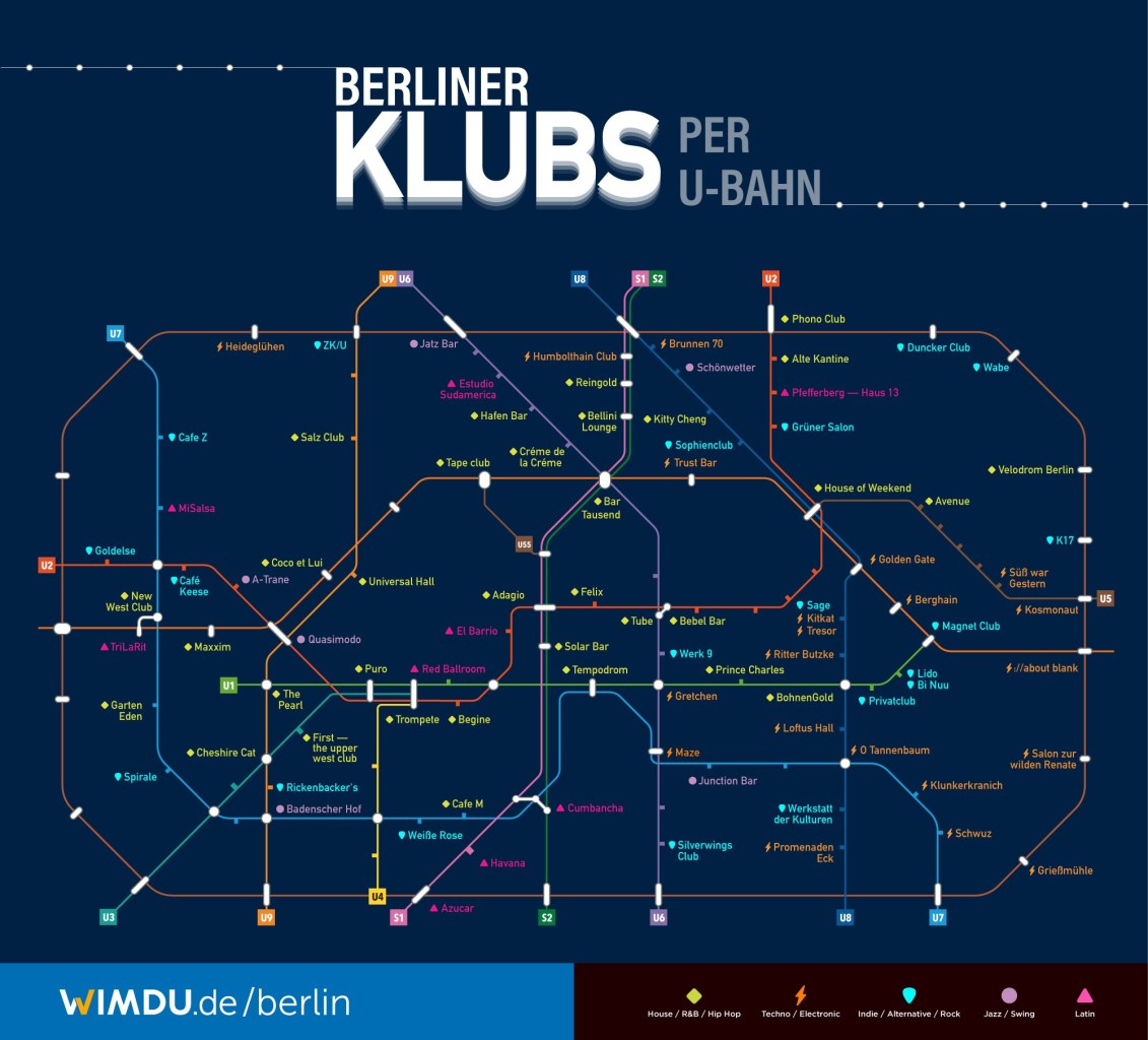 Berlin Clubs per U-Bahn