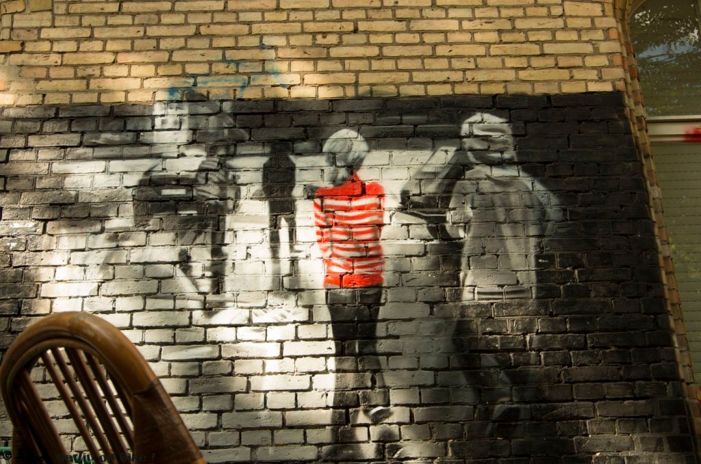 Schönes und irgendwie trauriges piece an einer Wand am Künstlerhaus Bethanien in Kreuzberg.