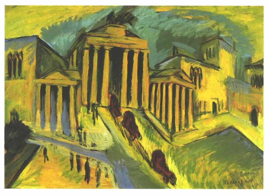 Das Brandenburger Tor, aus dem Pinsel von Ernst Ludwig Kirchner im Jahr 1915.