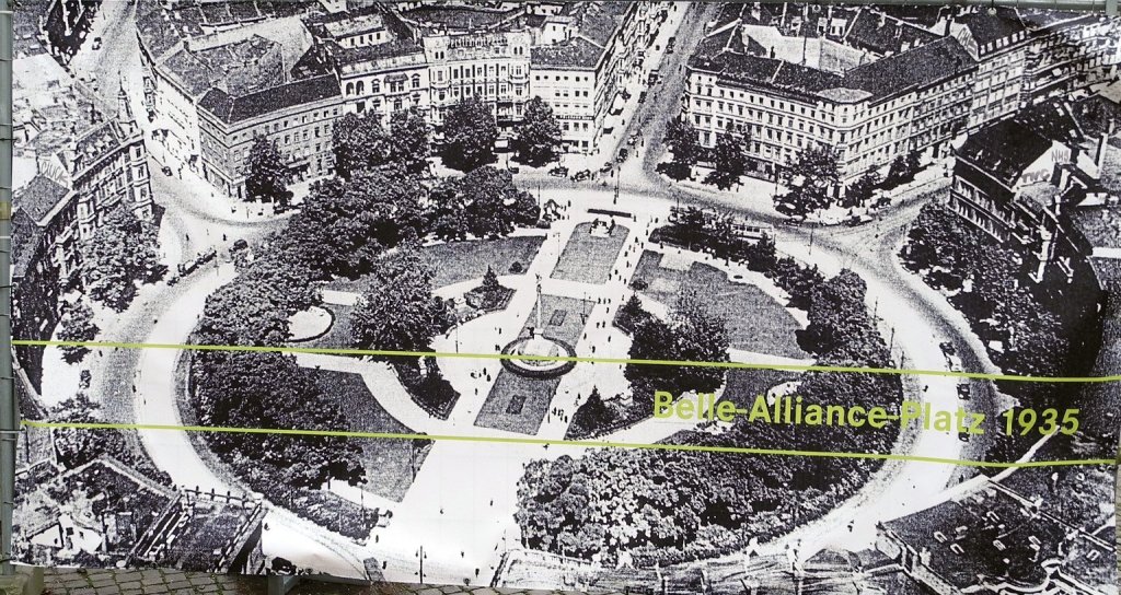 Das Rondell/Mehringplatz von oben betrachtet.