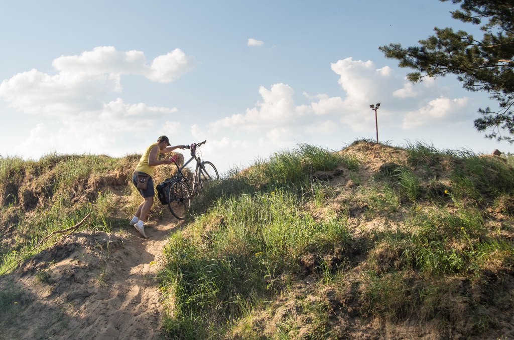 Jetzt ist Schieben angesagt.