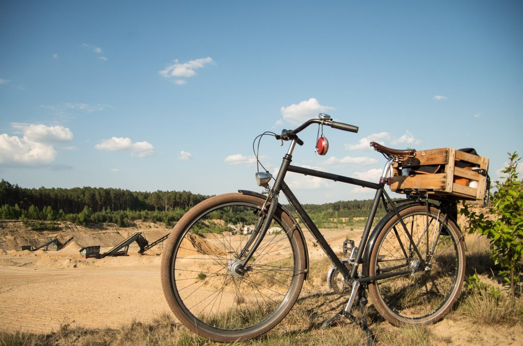 Radfahrer-Rmantik an der Kiesgrube