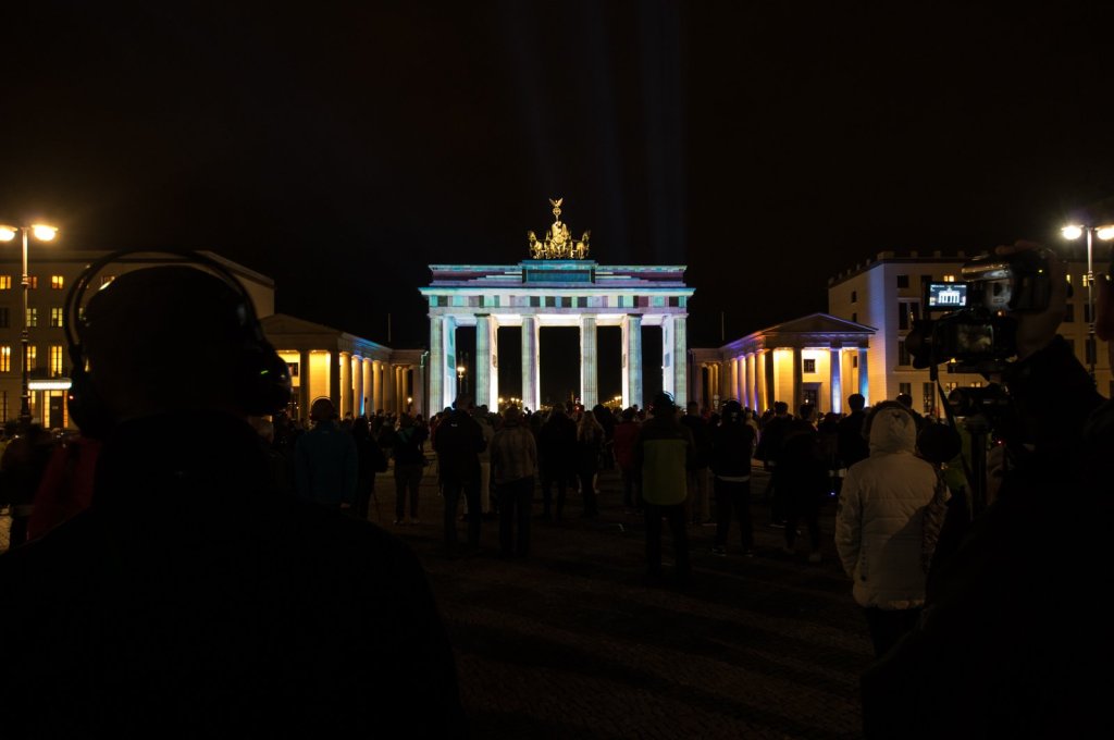 Das Brandenburger Tor am Pariser Platz im Rahmen de Festival of Lights 2016