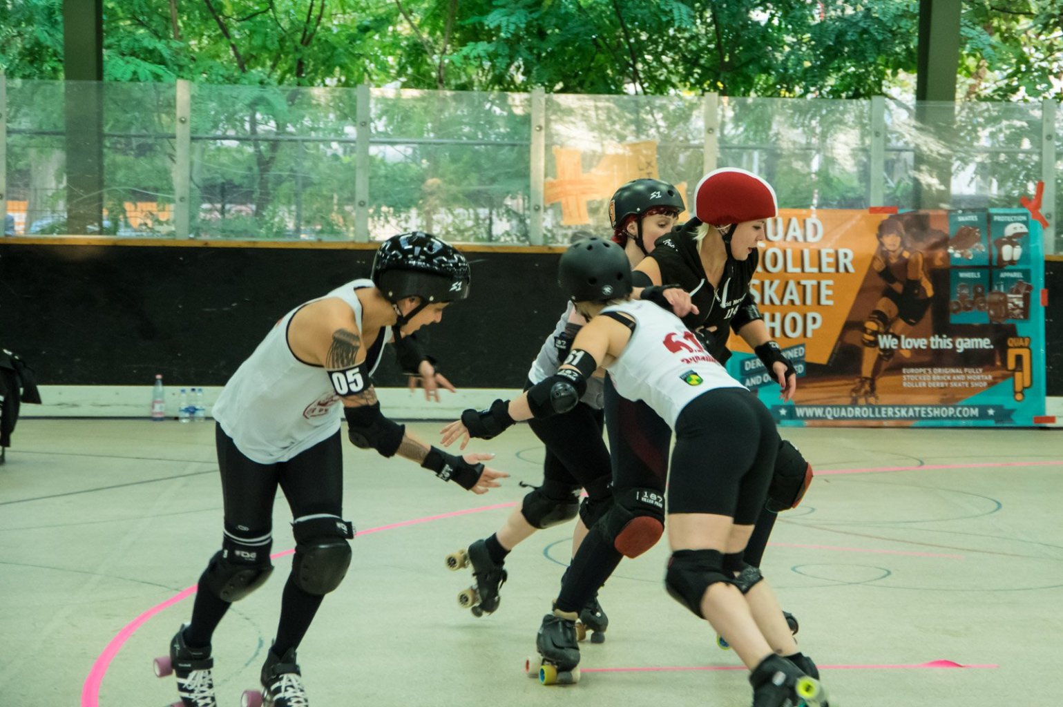 Roller Derby im Berliner Poststadion.