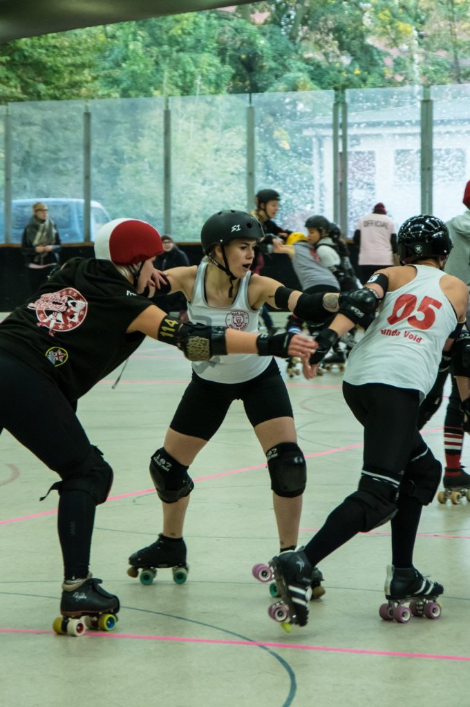 Roller Derby im Berliner Poststadion.