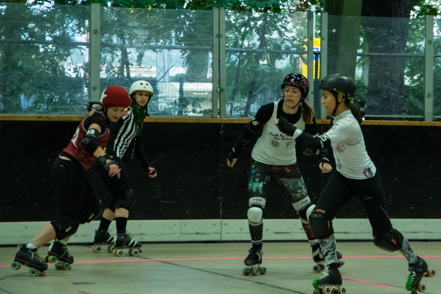 Roller Derby im Berliner Poststadion.