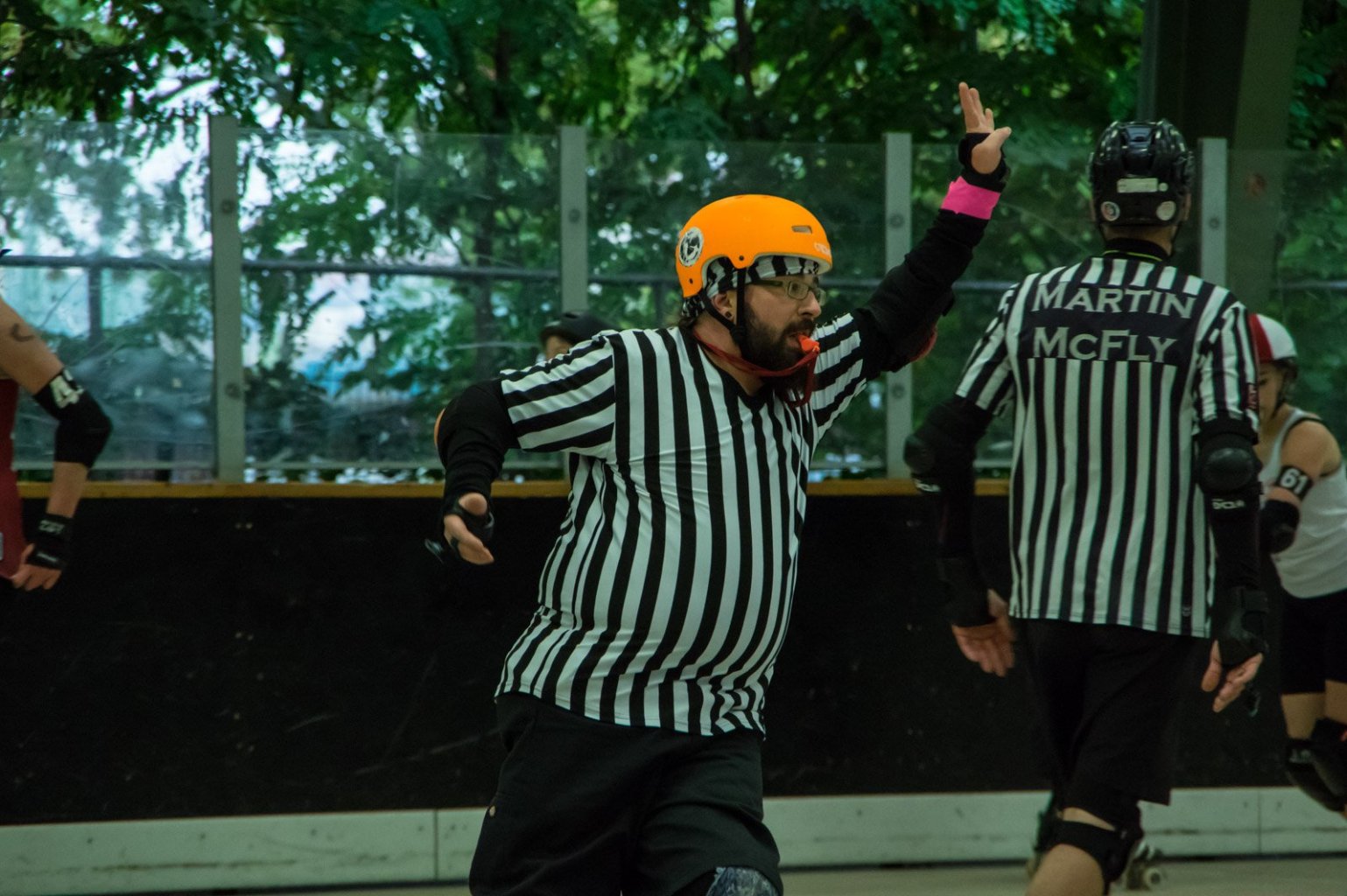 Roller Derby im Berliner Poststadion.