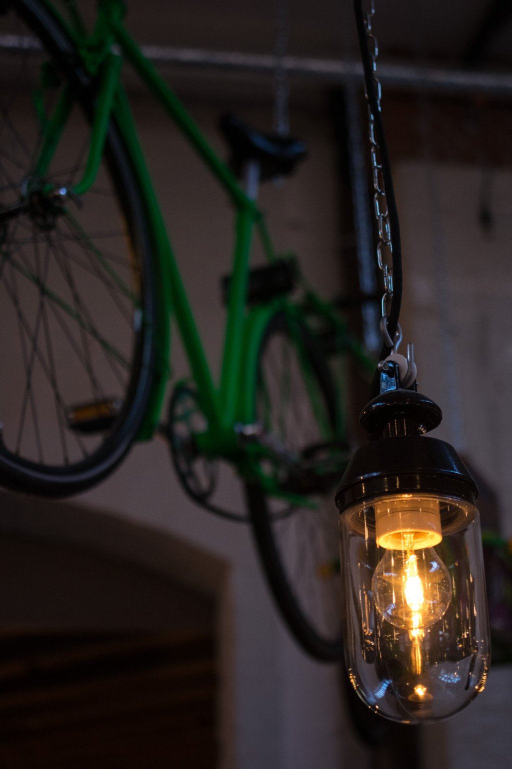 a close up of a bicycle