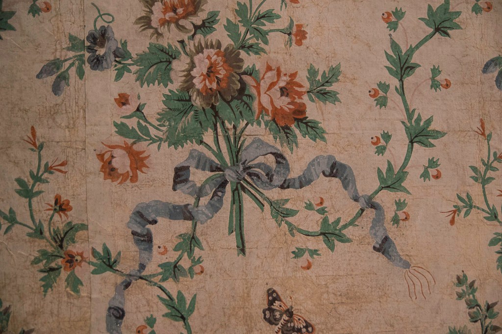 Seidentapeten aus dem 18. Jahrhundert im Schloss Schönhausen