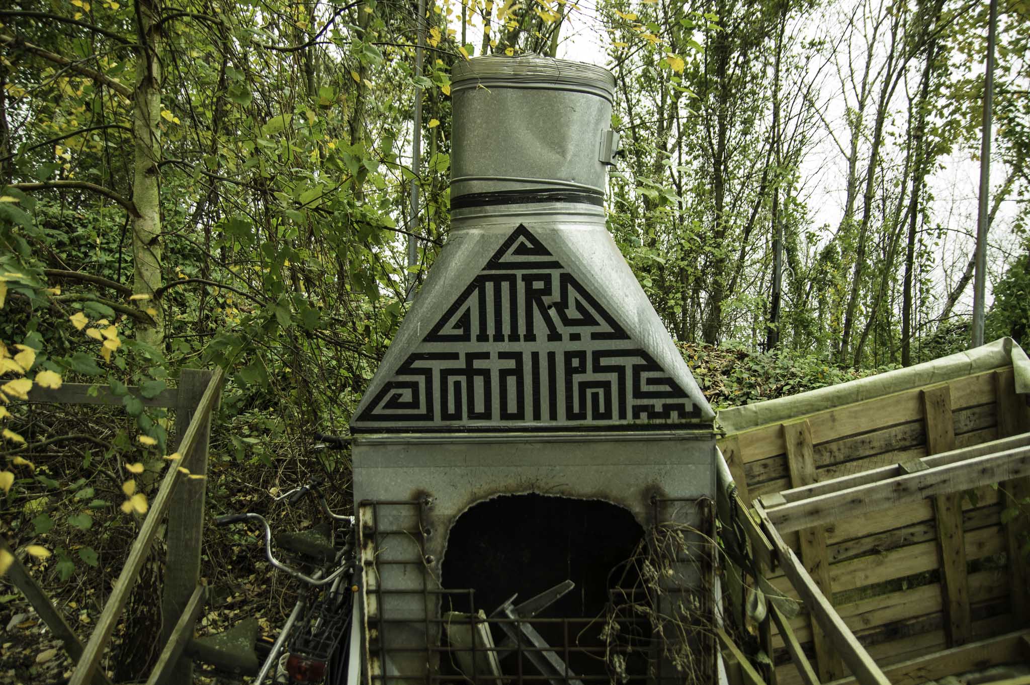 Tape Art at Teufelsberg radar station