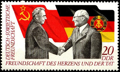 Briefmarke zur deutsch-sowjetischen Freundschaft