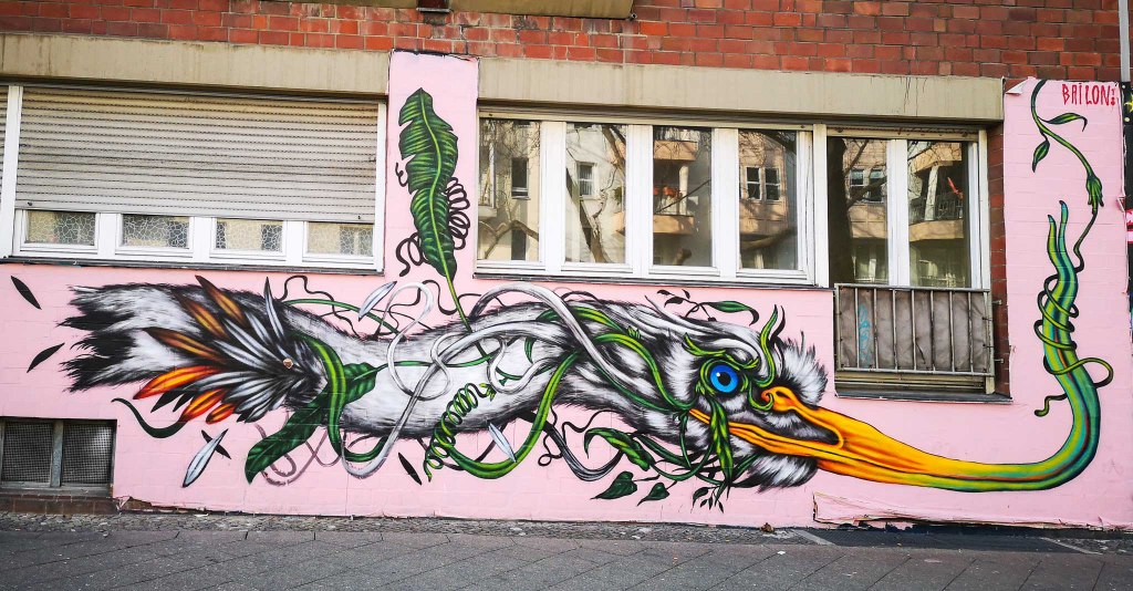 graffiti on a brick building