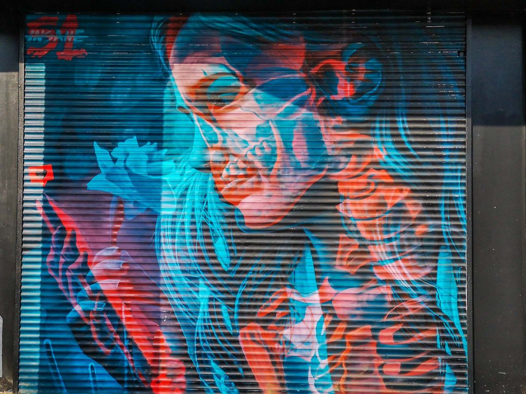 Insane 51 the power behind this beautiful portrait are famous for their 3d work. Not sure if 3D glasses would unlock another dimension for this piece as well, but it works in two dimensions just fine.