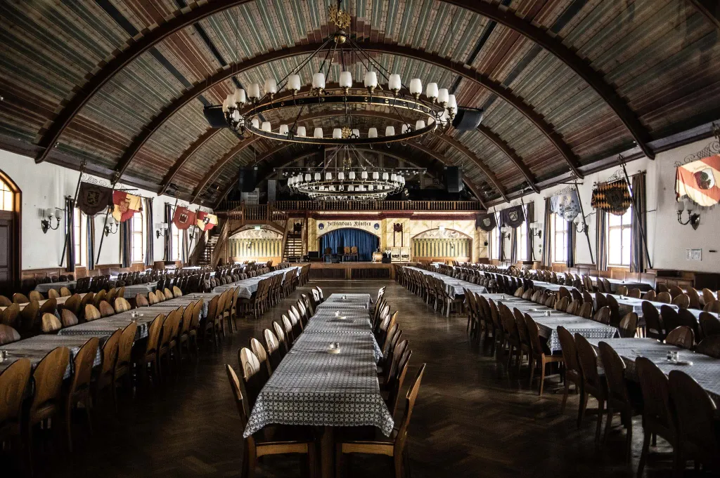 The upper hall of Hofbräuhaus, where the Nazis held a lot of their rallies