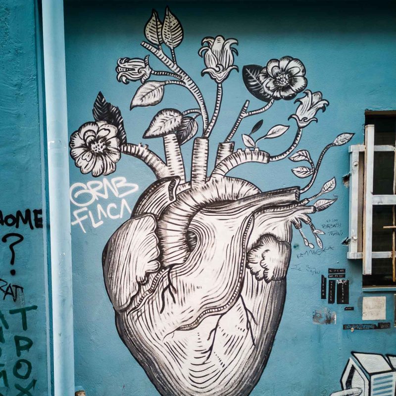 a close up of a door