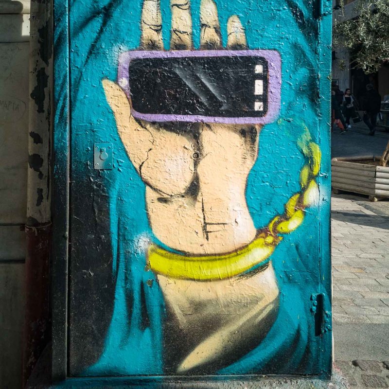 graffiti on the side of a building