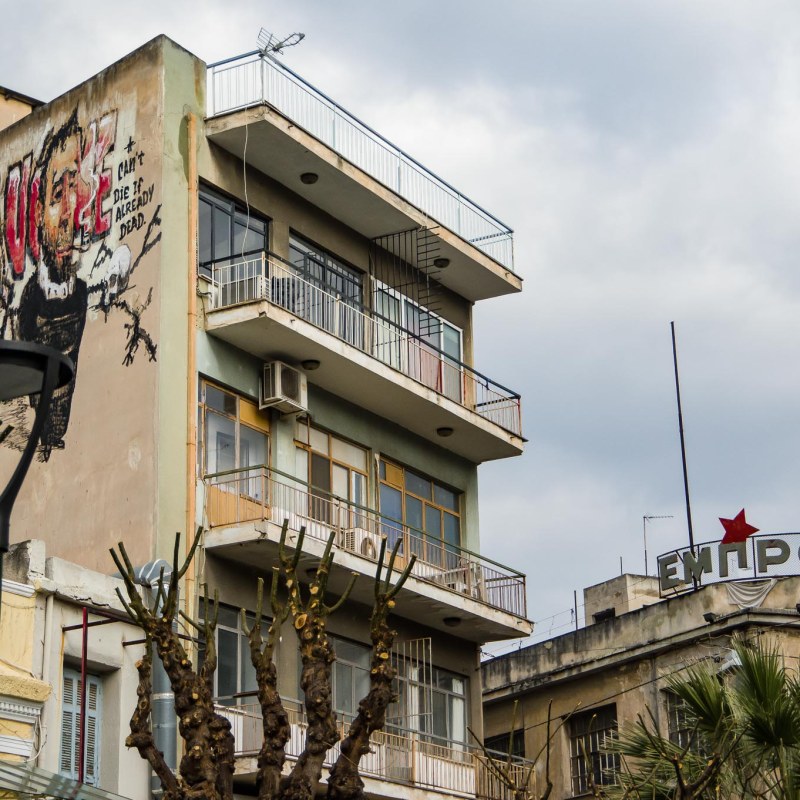 a person standing in front of a building