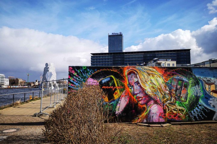 graffiti on a cloudy day