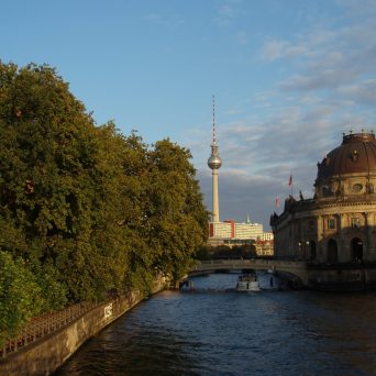 a castle with water in the background