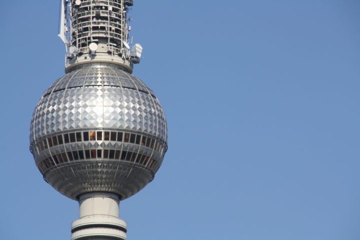 a close up of Fernsehturm Berlin