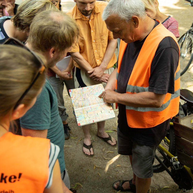 a group of people that are talking to each other