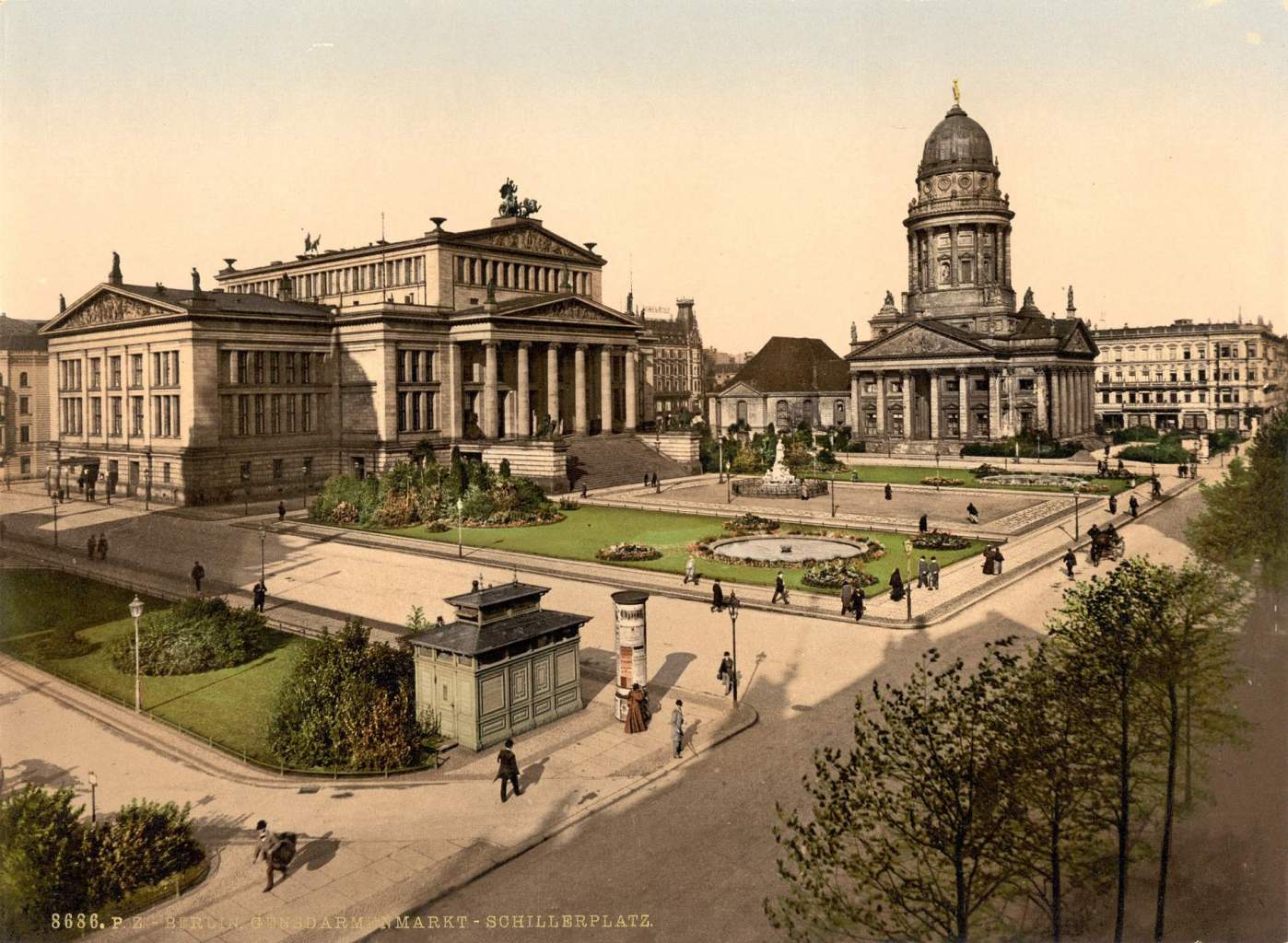About 100 years later in 1900 it was named Schillerplatz, but looked pretty much like it does today with few added green elements.