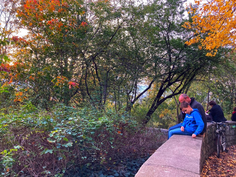 Kein Ausblick für Vater & Sohn auf dem Großen Bunkerberg