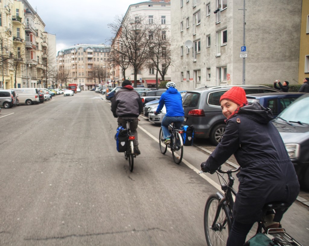 Radtour auf dem Weg zum Winterfeldplatz