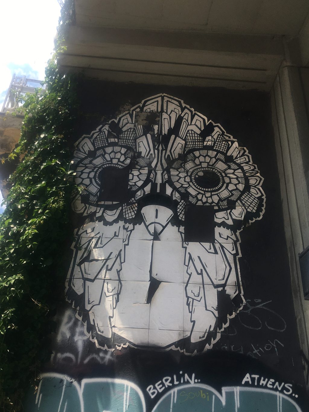 Graffiti Eule Athen