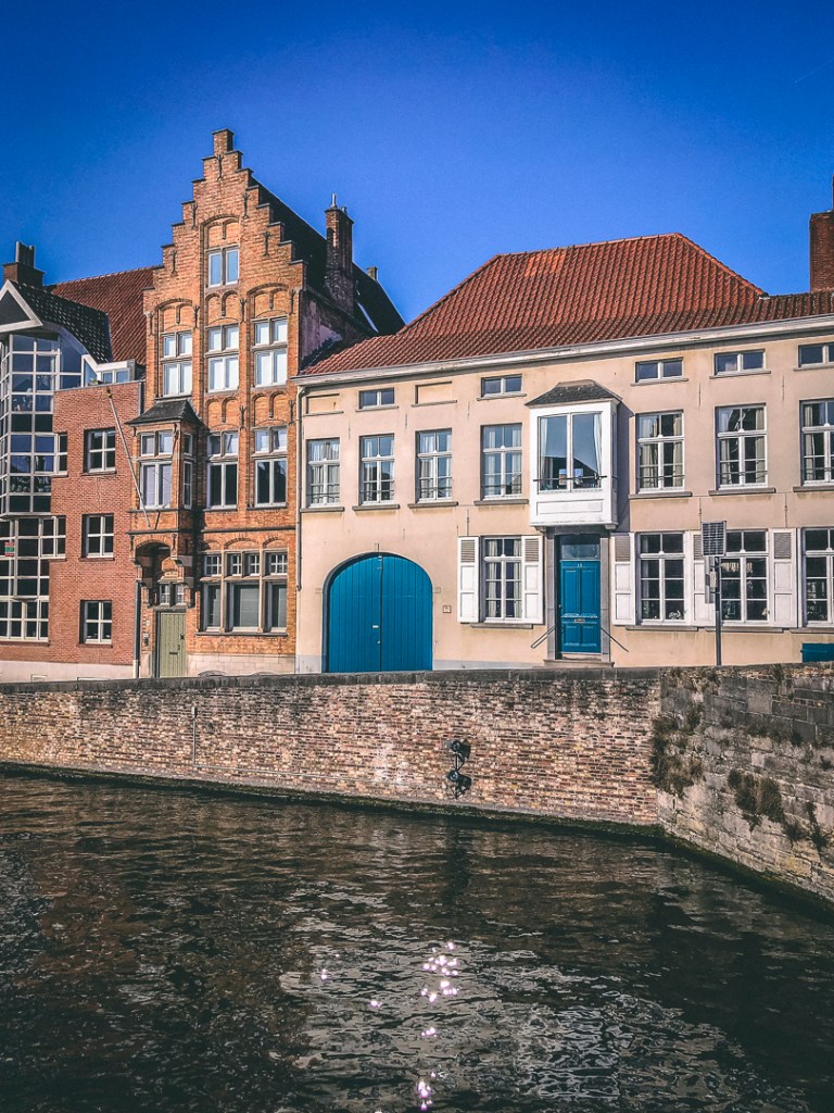 Buildings by a canal in Bruges